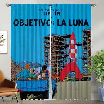 Adventures of Tintines Anti-mosquito Curtains for Living Room Shades Blackout Curtain Partition Tulle for Bedroom Kitchen Camera W50xH70cmx2pcs-CL