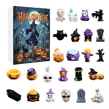 Адвент 24-дневный Календарь Обратного Отсчета Хэллоуин Обратный Отсчет 24 Дня Серия Акриловых Подвесок Календарь Сюрпризов One Size чёрный
