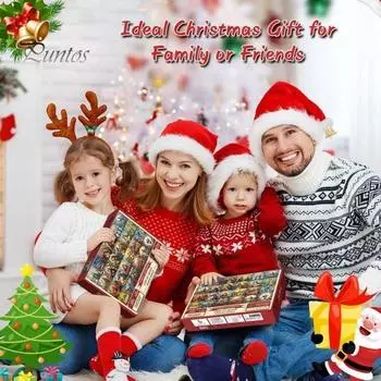 Адвент-календарь 2024 года, пазл из 1000 деталей, рождественская головоломка с изображением Иисуса, 24-дневный календарь обратного отсчета до Рождества, подарок для детей и взрослых C