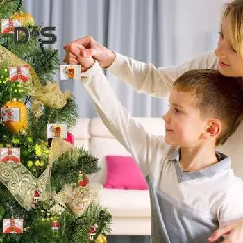 Адвент-календарь 2024 года, рождественский зеленый эльф, подвесное украшение на елку, акриловый мультяшный эльф, кулон, рождественский календарь обратного отсчета, подарок для детей и взрослых F