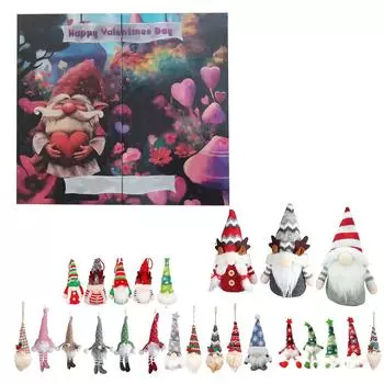 Адвент-календарь, 24-дневный рождественский календарь обратного отсчета, содержит 24 подарка, подарочные аксессуары для Рождества/Дня святого Валентина, украшения 24 шт. One Size