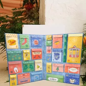 Адвент-календарь, 25-дневный календарь обратного отсчета, украшение мебели календарем, 25 сюрпризов One Size белый