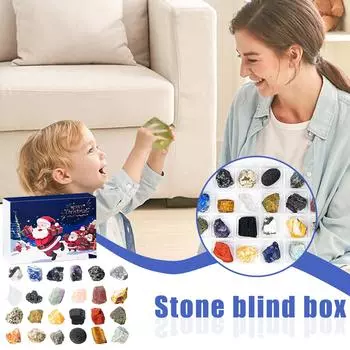 Адвент-календарь для детей - Рождественский адвент-календарь на 24 темы, сюрпризы | Адвент-календарь с камнями и драгоценными камнями, товары для рождественской вечеринки, Scien One Size