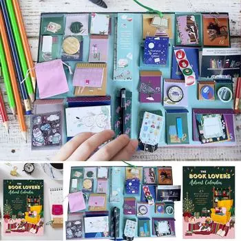 Адвент-календарь для книголюба, Календарь обратного отсчета до Рождества с подарками-сюрпризами, Рождество One Size чёрный