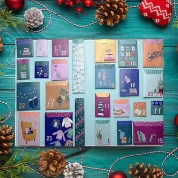 Адвент-календарь для любителей книг, обратный отсчет на 25 дней, пронумерованный книжный подарок, слепая коробка-сюрприз, коллекционер книг, книжный червь, подарок на день рождения разноцветный