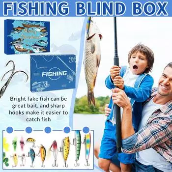 Адвент-календарь для рыбалки, обратный отсчет до Рождества, рыболовные снасти, адвент-календарь для рыб, взрослых мужчин, мальчиков-подростков, рождественский сюрприз на 2023 год One Size