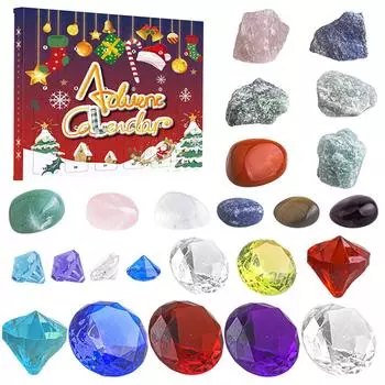 Адвент-календарь - Кристаллы Камни - Обратный отсчет с 24 Чакрами Камни Кристаллы, Подарки для женщин, Кристаллический декор