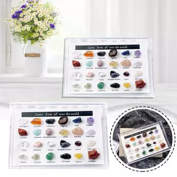 Адвент-календарь на 2021 год — 24 шт. Мини-размера, натуральный кристаллический агат, камни, минералы, ископаемые, адвент-календарь One Size