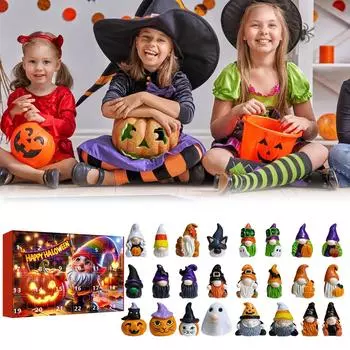 Адвент-календарь на Хэллоуин перед Рождеством Адвент-календарь для детей на 24 дня Календарь на Хэллоуин Обратный отсчет Кукольная фигурка персонажа из фильма Коллекционная