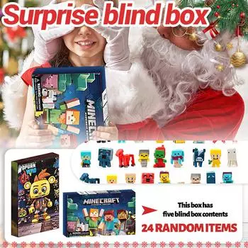 Адвент-календарь на Хэллоуин/Рождество содержит 24 подарка, милые фигурки кукол Адвент-календарь на Хэллоуин/Рождество One Size