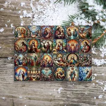 Адвент-календарь пазл 1008 деталей 24 дня рождественский набор пазлов для взрослых детей рождественская сцена Рождественский отсчет календарь D