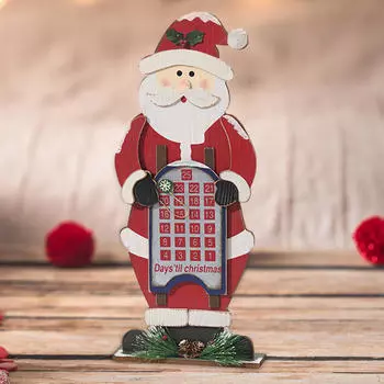 Адвент-календарь Праздничный центральный элемент Рождественские принадлежности Фестиваль Забавный для офиса Santa claus