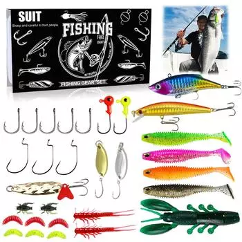 Адвент-календарь Рыбалка Обратный отсчет, Адвент-календарь Рыболовные снасти Для Рыбалка Взрослые Мужчины Подростки Мальчики, Подарок-сюрприз One Size