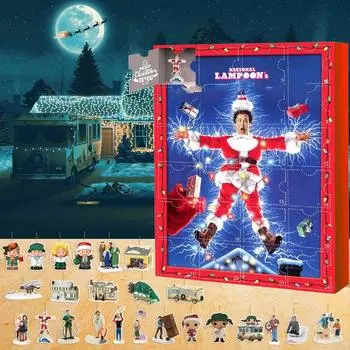 Адвент-календарь содержит 24 подарка, милые фигурки кукольный адвент-календарь, календарь обратного отсчета с игрушками-сюрпризами, коллекционные фигурки в подарок для детей One Size