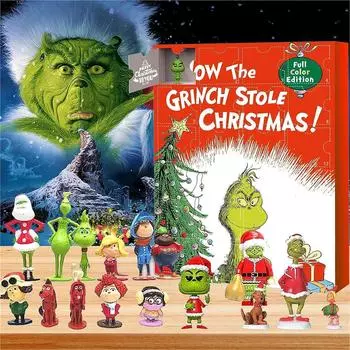 Адвент-календарь содержит 24 подарка, рождественские милые фигурки кукольный адвент-календарь, календарь обратного отсчета с игрушками-сюрпризами, рождественский коллекционный One Size