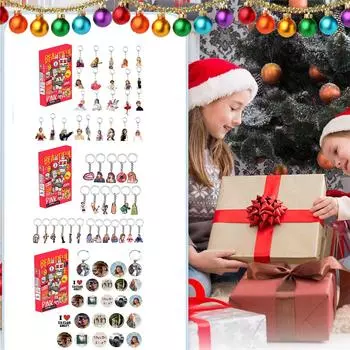 Адвент-календарь содержит 24 подарка, рождественские милые фигурки кукольный адвент-календарь, календарь обратного отсчета с игрушками-сюрпризами, рождественский коллекционный One Size