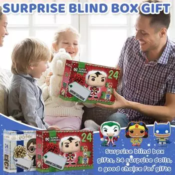 Адвент-календарь содержит 24 подарка, рождественские милые фигурки кукольный адвент-календарь, календарь обратного отсчета с игрушками-сюрпризами, рождественский коллекционный One Size