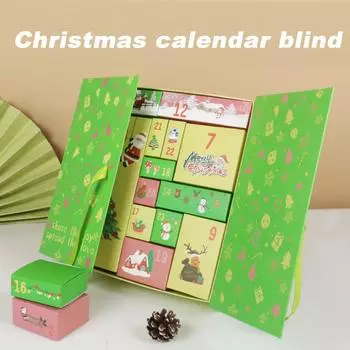 Адвент-календарь своими руками, календарь обратного отсчета до праздников 2024, рождественский адвент-календарь своими руками, набор пустых коробок, заполняемые коробки на 24 дня XXL зелёный