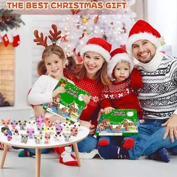 Адвент-календарь Yousheng 2024, мини-игрушки для домашних животных, обратный отсчет на 24 дня, милые животные, рождественская подарочная коробка для детей, мальчиков, девочек, малышей