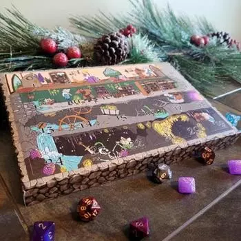 Адвент-календарь Yousheng Dice для игры 24 дня Рождественский обратный отсчет Сюрприз Набор игральных костей для взрослых Подростковая вечеринка Настольная игра Набор многогранных игральных костей