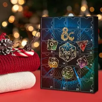 Адвент-календарь Yousheng DND 2024, случайные многогранные игральные кости, календарь обратного отсчета, 24 дня, рождественские миниатюры, набор фигурок DND для детей и взрослых