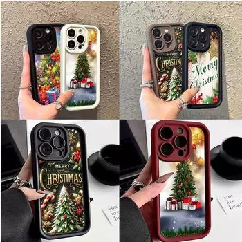 Ae105 Happy New Year art Christmas чехлы для телефонов Samsung A54 A05s A55 A53 A15 S23 S24 Ultra S25 Plus A35 S20 FE Angel Eye Ladder защитный чехол Samsung A01