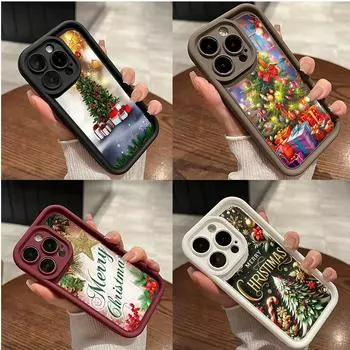 Ae105 Happy New Year art Christmas чехлы для телефонов Huawei P30 Pro P40 Lite Honor 90 Lite X9 Infinix Hot 40 Smart 8 Angel Eye Ladder защитный чехол Huawei Nova 9 SE