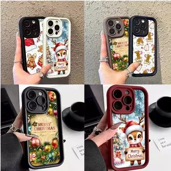 Ae106 Happy New Year art Merry Christmas чехлы для телефонов Samsung A54 A05s A55 A53 A15 S23 S24 Ultra S25 Plus A35 S20 Angel Eye Ladder защитный чехол Samsung A01