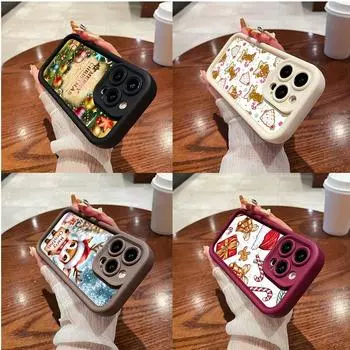 Ae106 Happy New Year art Merry Christmas чехлы для телефонов Samsung M54 A72 M23 Moto G30 Google Pixel 9 OnePlus11 Tecno Angel Eye Ladder защитный чехол Samsung M54 5G