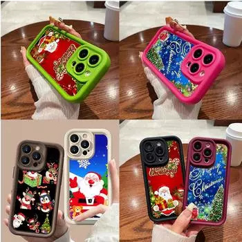 Ae109 С Новым годом, Рождеством Христовым, художественные чехлы для телефонов iPhone 16, 14, 13, 11, Pro Max, 15, 7, 8, 6s Plus, 12 mini, XR, XS Max, защитный чехол Angel Eye Ladder for iPhone 5/5s