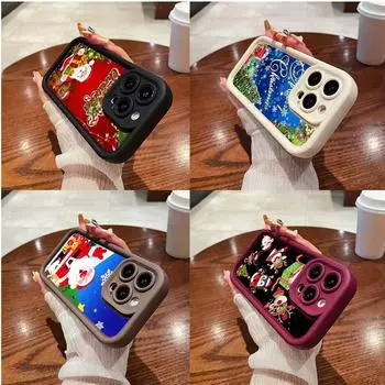 Ae109 С Новым годом, Рождеством Христовым, художественные чехлы для телефонов Samsung M54 A72 M23 Moto G30 Google Pixel 9 OnePlus Infinix Angel Eye Ladder Защитный чехол Samsung M54 5G