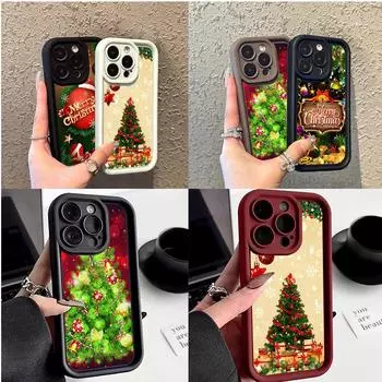 Ae113 Merry Christmas art Santa design art Чехлы для телефонов Samsung A54 A05s A55 A53 A15 S23 S24 Ultra S25 Plus A35 Angel Eye Ladder Защитный чехол Samsung A01