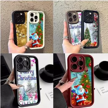 Ae116 Счастливого Рождества С Новым годом художественные чехлы для телефонов Samsung A54 A05s A55 A53 A15 S23 S24 Ultra S25 Plus A35 S20 защитный чехол Angel Eye Ladder Samsung A01