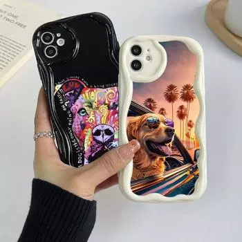 Ae76 Dog Color Doodle Design Art Защитные чехлы для телефонов для Xiaomi Poco X5 F6 Redmi Note 13 12 11 Pro 13C 12C A3 Huawei Honor 90 Wave Задняя крышка из ТПУ Xiaomi 11
