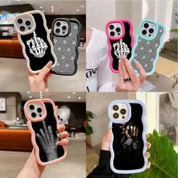 Ae80 Жест Приветствие Дизайн Художественные Защитные Чехлы для Телефонов Samsung S24 Plus S23 Ultra A14 A55 A06 Honor X9b Motorola OnePlus Big Wave TPU Задняя Крышка Samsung A04(M13 5G)