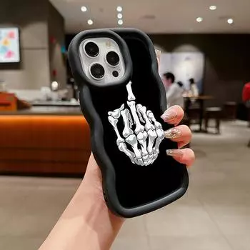 Ae80 Жест Приветствие Дизайн Художественные защитные чехлы для телефонов Samsung S23 S24 Ultra A15 A55 A14 A13 A25 A54 A51 A04s S20 FE Большая волна TPU задняя крышка Samsung A02S(A03S)(M02S)