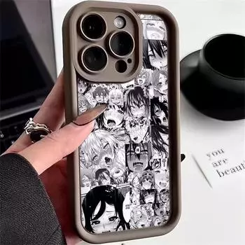 Ae81 Hentai Harajuku Anime Girl art Защитные чехлы для телефонов для iPhone 13 14 15 Pro Max infinix Hot 40i Tecno Camon 30 20 Pro Angel Eyes Задняя крышка из ТПУ for iPhone 6/6S