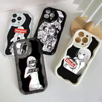 Ae81 Hentai Harajuku Anime Girl art защитные чехлы для телефонов Apple iPhone 16 15 14 13 Pro Max 11 12 mini XR 7 8 6 Plus XS Max SE Wave TPU задняя крышка for iPhone 6/6s
