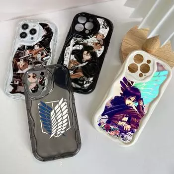Ae83 японский аниме Атака титанов искусство защитные чехлы для телефонов для Apple iPhone 16 15 14 13 Pro Max 11 12 mini XR 7 8 Plus XS Max Wave TPU задняя крышка for iPhone 6/6s