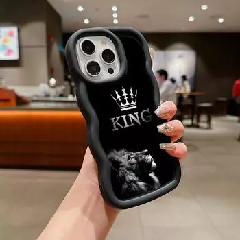 Ae86 Lion Black Design Art защитные чехлы для телефонов Samsung S23 S24 Ultra A15 A55 A14 A13 A25 A54 A51 A04s S20 FE Big Wave TPU задняя крышка Samsung A02S(A03S)(M02S)