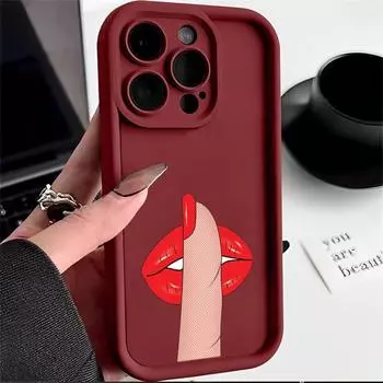 Ae87 Lips Kiss Digital Art Защитные чехлы для телефонов для Xiaomi Poco X5 M6 Redmi Note 13 12 11 Pro 13C 12C A3 9 10 12S Ангельские глазки Задняя крышка из ТПУ Xiaomi 11 Lite/11 Lite 5G
