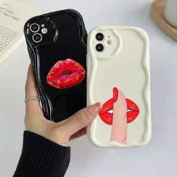 Ae87 Lips Kiss Digital Art защитные чехлы для телефонов Xiaomi Poco X5 F6 Redmi Note 13 12 11 Pro 13C 12C A3 Huawei Honor 90 Wave TPU задняя крышка Xiaomi 11