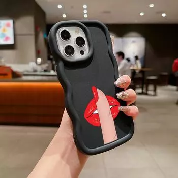 Ae87 Lips Kiss Digital Art Защитные чехлы для телефонов для Samsung S23 S24 Ultra A15 A55 A14 A13 A25 A54 A51 A04s S20 FE Big Wave TPU задняя крышка Samsung A02S(A03S)(M02S)