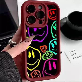 Ae88 милые защитные чехлы для телефонов со смайликами для Xiaomi Poco X5 M6 Redmi Note 13 12 11 Pro 13C 12C A3 9 10 12S задняя крышка из ТПУ с ангельскими глазками Xiaomi 11 Lite/11 Lite 5G