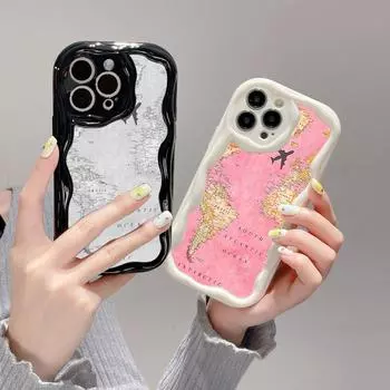 Ae89 Карта траектории полета самолета Защитные чехлы для телефонов Samsung S23 S24 Ultra A55 A14 A25 A13 Infinix Hot 40 Pro Tecno Spark 20C Wave TPU задняя крышка Samsung A02/M02