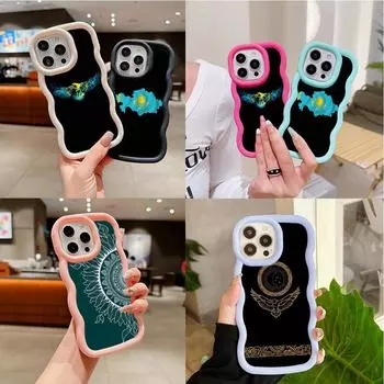 Ae90 Государственный герб Казахстана искусство защитные чехлы для телефонов Samsung S24 S23 Ultra A14 A55 A06 Honor X9b Motorola OnePlus Big Wave TPU задняя крышка Samsung A04(M13 5G)