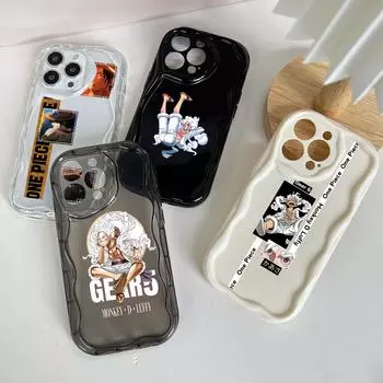 Ae91 цельные защитные чехлы для телефонов Apple iPhone 16 15 14 13 Pro Max 11 12 mini XR 7 8 6s Plus XS Max SE задняя крышка Wave TPU for iPhone 6/6s