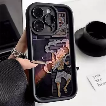 Ae92 One Piece Luffy Gear 5 Защитные чехлы для телефонов для Samsung S24 S23 S22 Ultra A15 A14 S21 FE A54 A12 A25 A35 A53 Ангельские глазки Задняя крышка из ТПУ Samsung A03