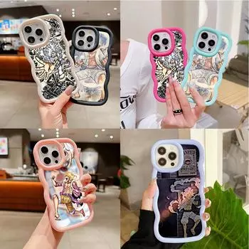 Ae92 One Piece Luffy Gear 5 защитные чехлы для телефонов Samsung S24 Plus S23 Ultra A14 A55 A06 Honor X9b Motorola OnePlus Big Wave TPU задняя крышка Samsung A04(M13 5G)