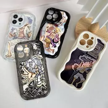 Ae92 One Piece Luffy Gear 5 защитные чехлы для телефонов Apple iPhone 16 15 14 13 Pro Max 11 12 mini XR 7 8 6s Plus XS Max SE Wave TPU задняя крышка for iPhone 6/6s